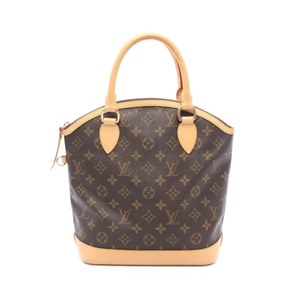 Louis Vuitton Lockit Monogram Handbag Canvas Leather Brown